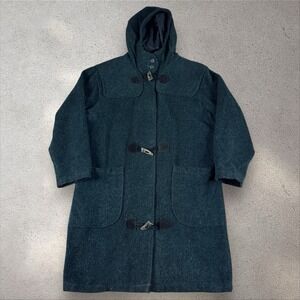 Vintage Woolrich Wool‎ Toggle Duffle Coat Jacket Mens Large Parka Green